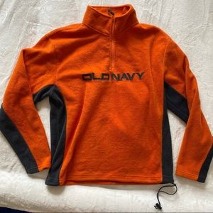 Old Navy Orange Fleece Pullover
